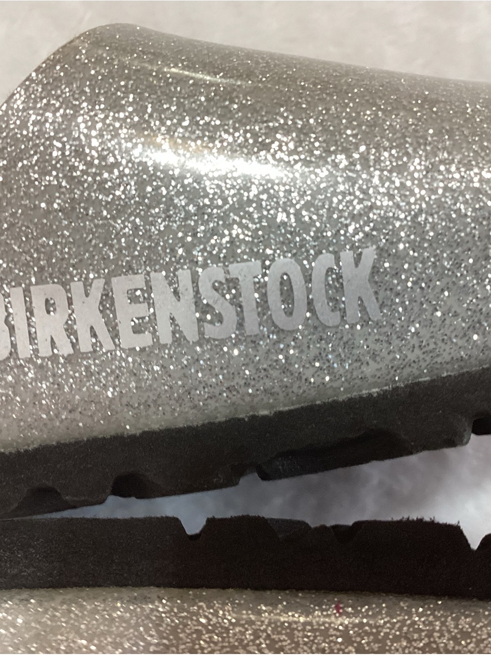Birkenstock Madrid Silver Metallic Slide Sandals Size 38 - US 7 Narrow Men’s 5N - Picture 4 of 11